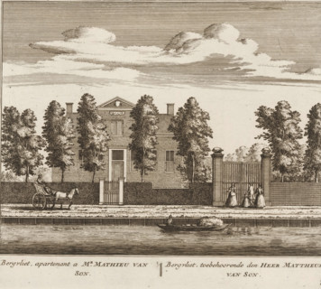 View of the country estate Bergvliet, in Abcoude, Bergvliet, apartment to Mr. Mathieu van Son,
