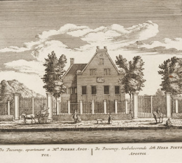 View of the country estate De Patiëntie, near Baambrugge, De Pacienzy, owner of Mr. Pierre Apostol,
