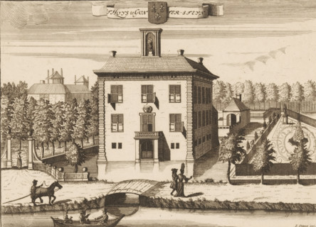 View of Gunterstein in Breukelen, 't Huys te Gunter-steyn, print, book illustration, after drawing