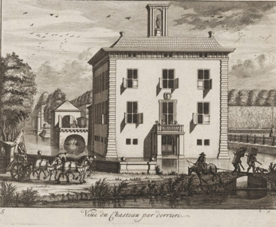View of Gunterstein Castle from behind, View of Gunterstein in Breukelen, print, Series number, 5,