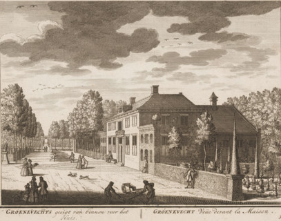 View of Groenevecht in Breukelen, Groenevechts gesigt van binnen voor het huis, Groenevacht veüe