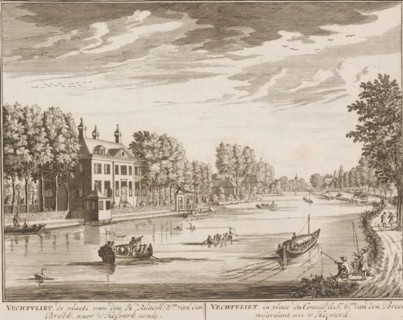 Vechtvliet, the place of Mr. Councillor Wm. van den Broek, looking towards Hofwerk, the place of