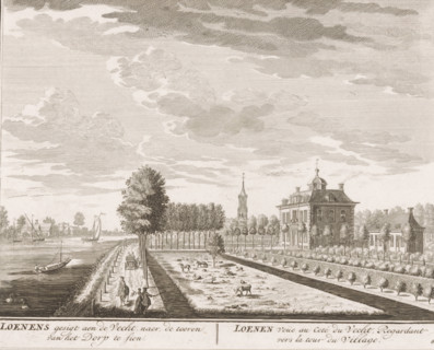 Loenens gesigt aen de Vecht, naer de tooren van het Dorp te sien, Loenen veüe au coté du Vecht,