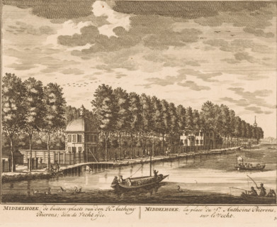 Middelhoek, the country estate of Mr. Anthony Bierens, on the Vecht side, the place of Mr. Anthoine