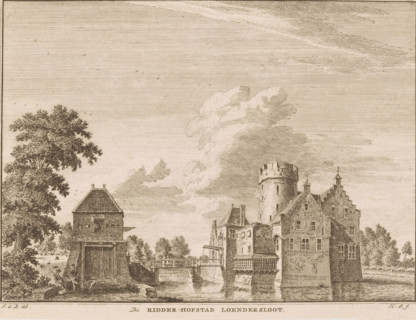 The knightly manor of Loenersloot, View of Loenersloot Castle, print, book illustration, Series