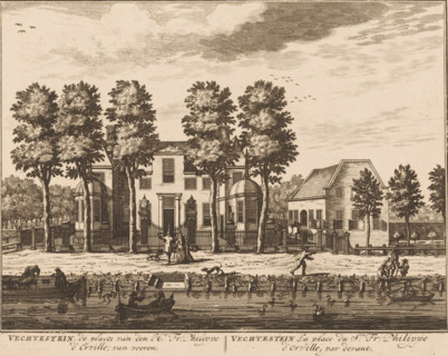 View of Vechtenstein House, Vechtestein, the place of Mr. Fr: Philippe d'Orville, from the front,