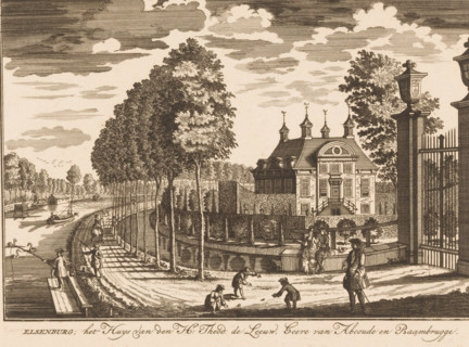 Elsenburg, the House of Mr. Theod: de Leeuw. Lord of Abcoude and Baambrugge, View of Elsenburg,