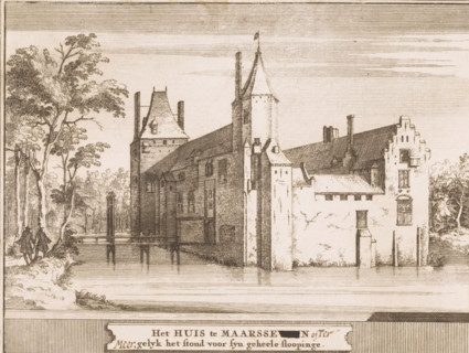 View of Huis Ter Meer in Maarssen, The House in Maarssen or Ter Meer, as it stood before its