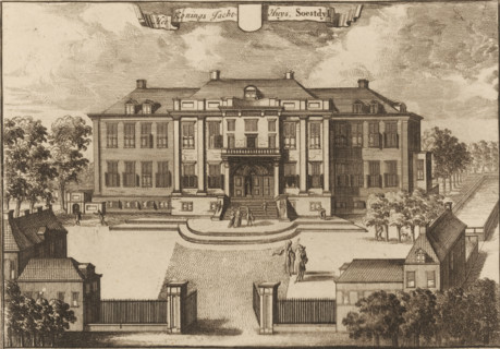 View of Soestdijk Palace, The King's Hunting Lodge Soestdyk, print, book illustration, after