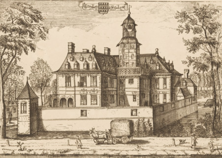 View of Plettenburg Castle near Jutphaas, Plettenburg in Jutphaes, print, book illustration, after