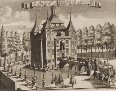 t Huys te Heemstede, View of Heemstede Castle, print, book illustration, after drawing by Caspar