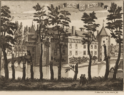 t Huys te Haar, View of De Haar Castle in Haarzuilens, print, book illustration, printmaker: Jan