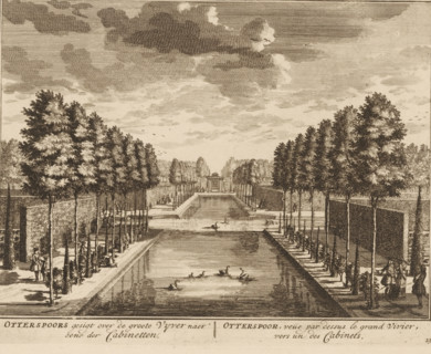 View of the garden of the Otterspoor country estate on the Vecht near Maarssen, Otterspoor's view