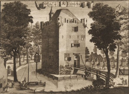 t Huys te Vleuten, View of the House at Vleuten, print, book illustration, printmaker: Jan van