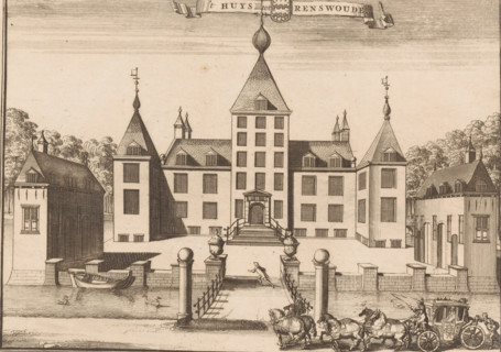 View of Renswoude or Borchdal Castle, 't Huys tot Renswoude, print, book illustration, printmaker: