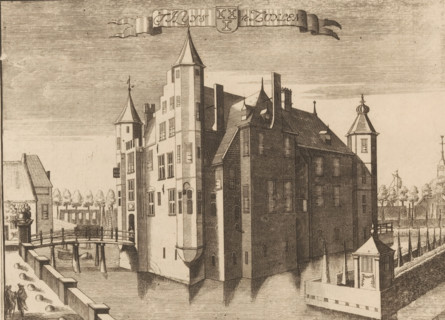 t Huys te Zuylen, View of Zuylen Castle in Oud-Zuilen, print, book illustration, printmaker: Jan