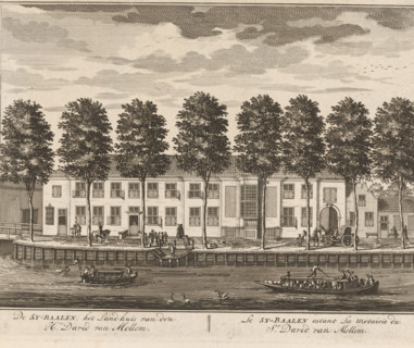 View of the country estate Zijdebalen on the Vecht near Utrecht, De Sy-Baalen, the country house of