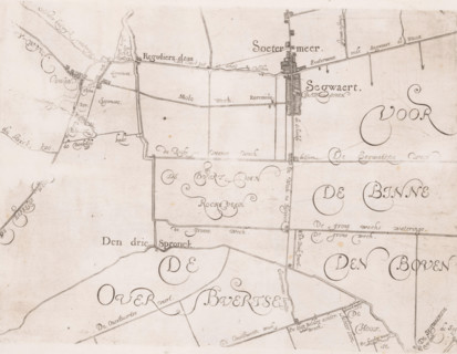 Map of the Schieland Water Board, with Zoetermeer and Seghwaert, print, map, printmaker: Floris