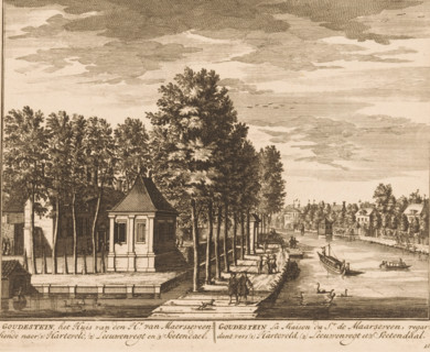Goudestein, the House of Mr. van Maersseveen, looking towards (1) Harteveld, (2) Leeuwenvegt and