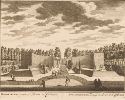 Hoogevechts agterste Terras en Cabinet, Hoogevecht, la Terrasse de derriere et le Cabinet, View of