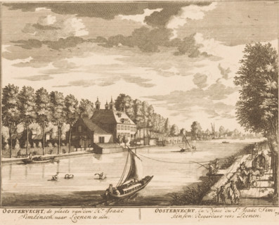 Oostervecht, the place of Mr. Isaäc Simkinson, seen towards Loenen, View towards Loenen, View of