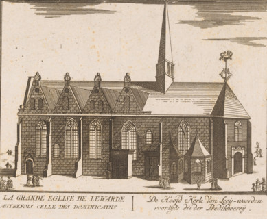 View of the Grote Kerk in Leeuwarden, La grande eglise de Lewarde autrefois celle des dominicains,