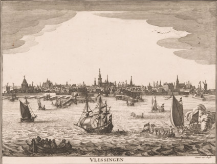 Vlissingen, View of Vlissingen from the water, Speculum Zelandiae, City and village views in
