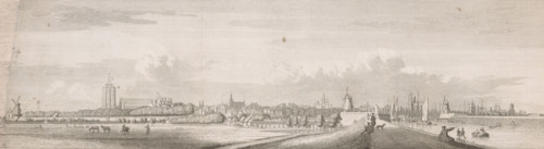 View of Zierikzee, 1743, The city of Zierikzee, seen from the West-Haven-Dyk, print, book