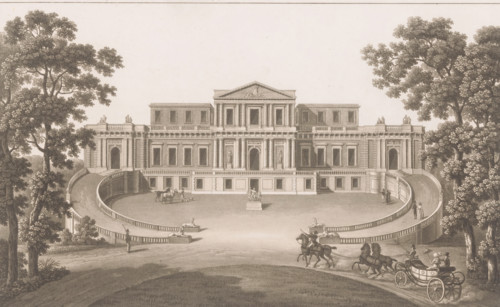 Pavillon de Harlem, View of Pavilion Welgelegen, print, book illustration, publisher: Pierre