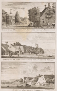 Three views around Haarlem, View by the Klooster estate across the Kleverlaan, View of the