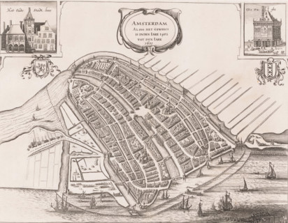 Amsterdam Alsoo het Geweest is inden Iare 1482 tot den Iare 1601, Map of Amsterdam, 1482-1601, area