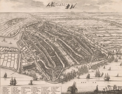 Map of Amsterdam, 1500, Amsterdam presented itself thus in the year 1500, area plan, print, book