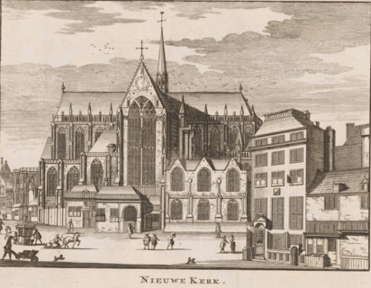 Nieuwe Kerk, View of the Nieuwe Kerk in Amsterdam, print, book illustration, Series number, 170,