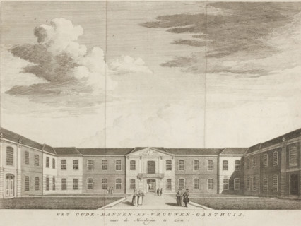 The Old Men's and Women's Almshouse viewed from the North Side, View of the Old Men's House in