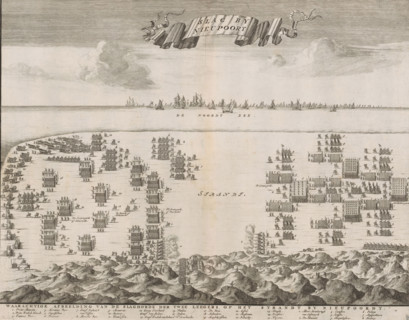 Battle of Nieuwpoort, Formation of the States and Spanish armies facing each other on the beach at