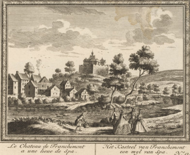 The castle of Franchimont at a place in Spa, The castle of Franchimont a mile from Spa, View of the
