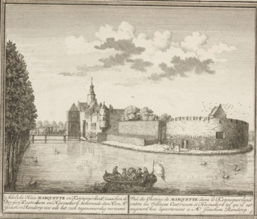 View of Marquette Castle in Heemskerk, The Noble House of Marquette in Kennemerland, between the
