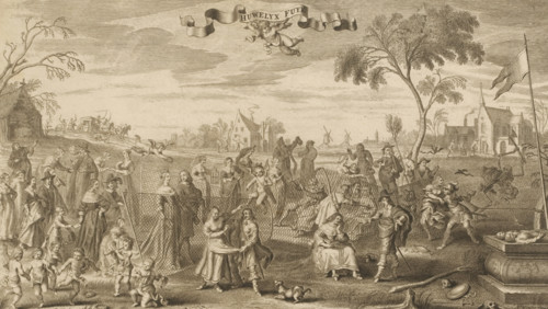 Marriage trap: allegory on marriage, Huwelyx fuyk, print, Series number, 3, 4, Below presentation