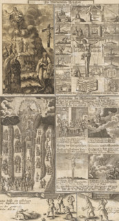 The Messianic Religion, Collage of five prints with Biblical scenes, print, collage (visual work),