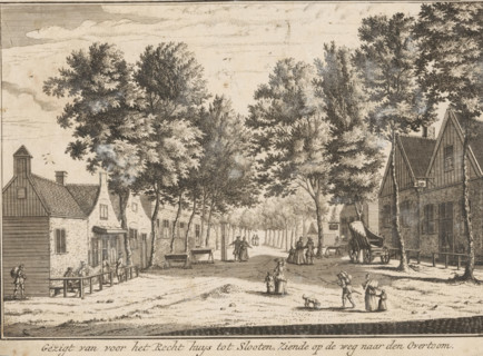 View from in front of the Courthouse at Slooten, Looking at the road to the Overtoom, View of