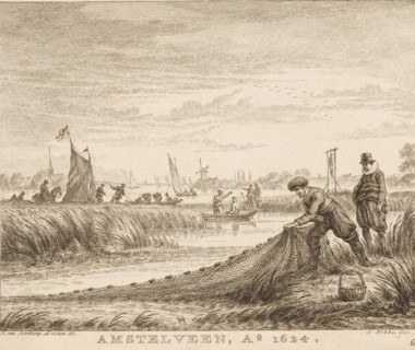 Amstelveen, c. 1624, River landscape with boats near Amstelveen, 1624, North Holland landscapes,