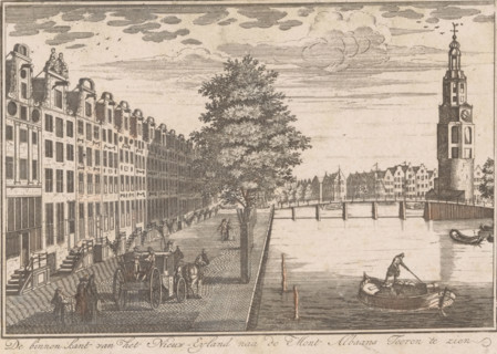 The interior of New Island seen towards the Montelbaan Tower, View of the Interior and the
