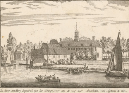 The Cotton Printing House Buytedruk, with the Little Tower, at the front of the road to Amstelveen,