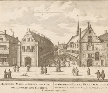 Macellum Majus en Minus cum Foro Piscatorio Rusticorum, De Groote- en Kleene Vlees Hal, naasts de
