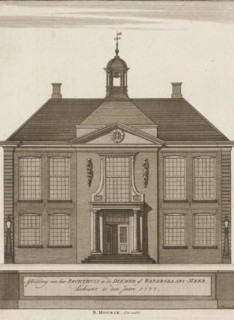 Front view of the Courthouse in Watergraafsmeer, Image of the Courthouse in the Diemer or
