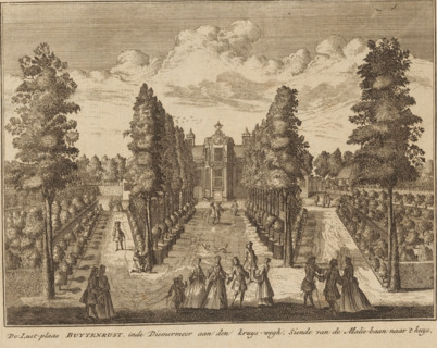View of the country estate Buitenrust, De Lust-plaas Buytenrust, inde Diemermeer aan den