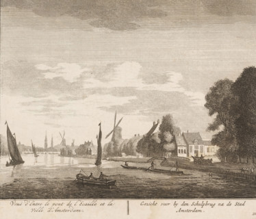 View of Between the Escaille Bridge and the City of Amsterdam, View of the city of Amsterdam by the