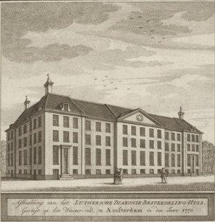 View of the Lutheran Deaconry House in Amsterdam, Illustration of the Lutheran