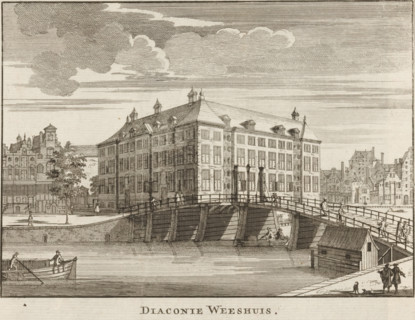 View of the Diaconie Orphanage in Amsterdam, Diaconie Orphanage, print, book illustration, Series