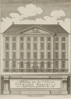 View of the Maagdenhuis in Amsterdam, Illustration of the New Roman Catholic Orphanage, in